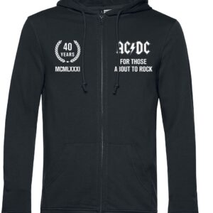 AC/DC Hoodie Jacket For Those About To Rock S to XXL for Men black