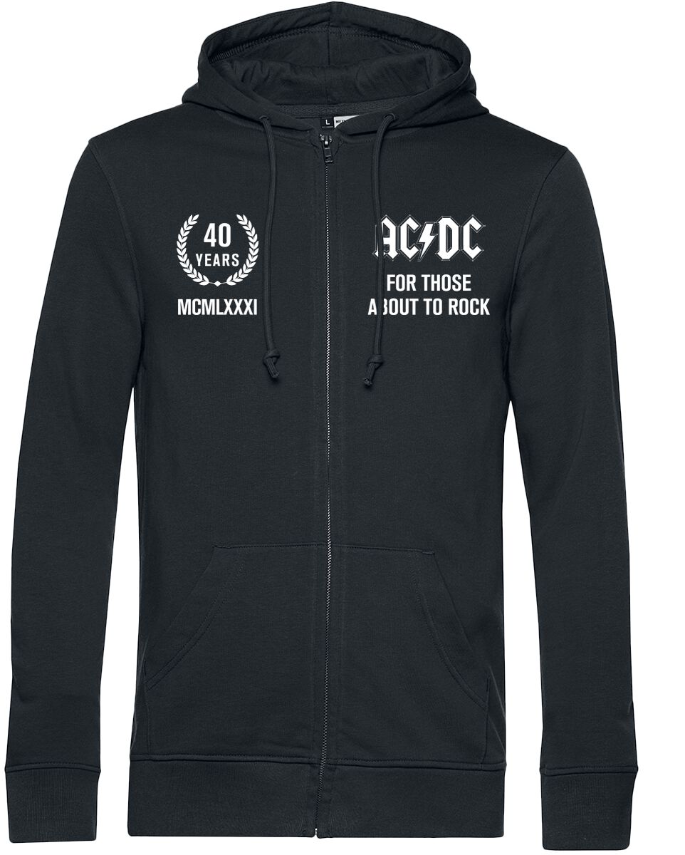 AC/DC Hoodie Jacket For Those About To Rock S to XXL for Men black