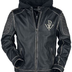 Powerwolf Leather Jacket EMP Signature Collection S to 3XL for Men black