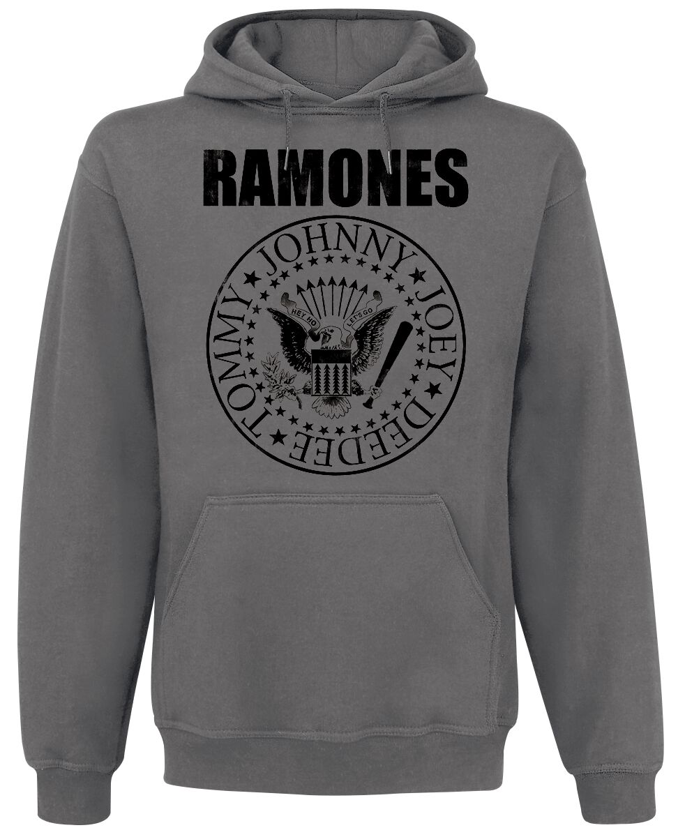 Ramones Hoodie Seal S to XL for Men charcoal
