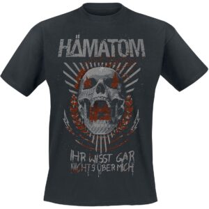 Hämatom T-Shirt Ihr wisst gar nichts über mich S to 5XL for Men black