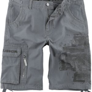 Rammstein Shorts Broken Logo S to 5XL for Men grey