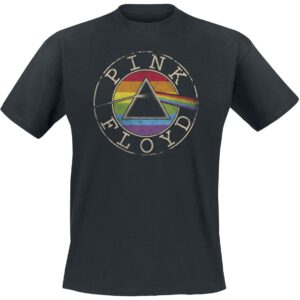 Pink Floyd T-Shirt Logo Rainbow S to 3XL for Men black