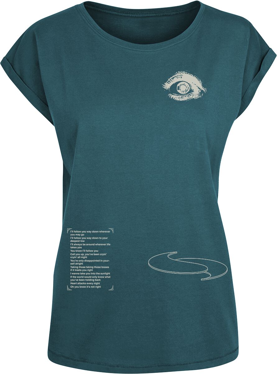 Imagine Dragons T-Shirt Follow You XS to XXL for Women turquoise