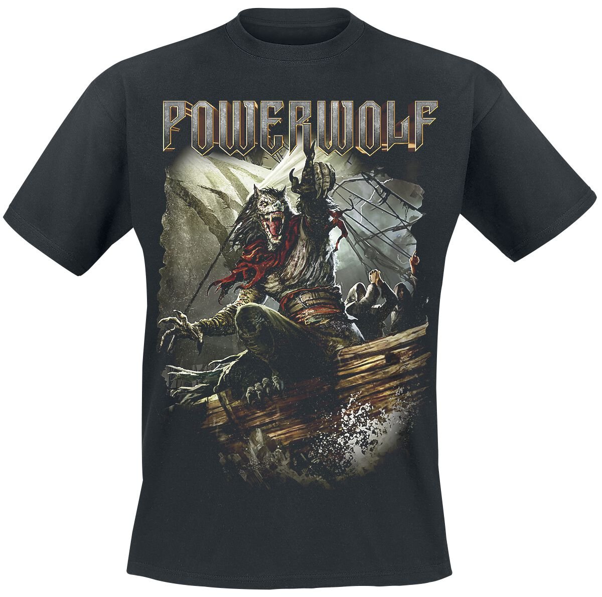 Powerwolf T-Shirt Sainted By The Storm S to 3XL for Men black