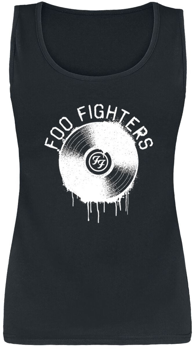 Foo Fighters Top Record S to XXL for Women black