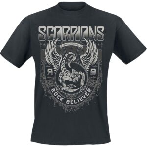 Scorpions T-Shirt Rock Believer Ornaments M to 3XL for Men black