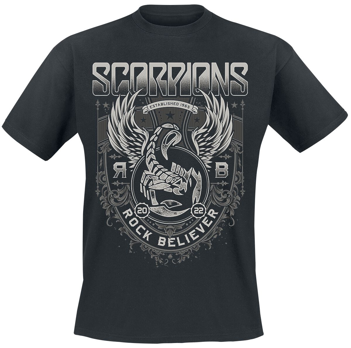 Scorpions T-Shirt Rock Believer Ornaments M to 3XL for Men black