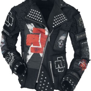 Rammstein Mid-Season Jackets Metal Patches S to XXL for Women black