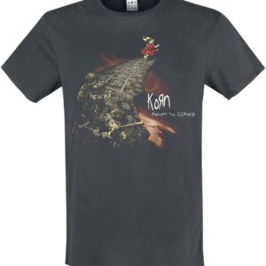 Korn T-Shirt Amplified Collection Follow The Leader S to 3XL for Men charcoal