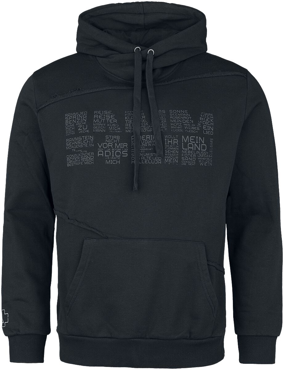 Rammstein Hoodie Werk S to 3XL for Men black