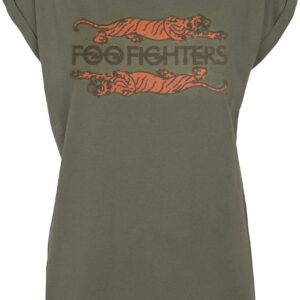 Foo Fighters T-Shirt Crawling Tigers XS to XXL for Women olive