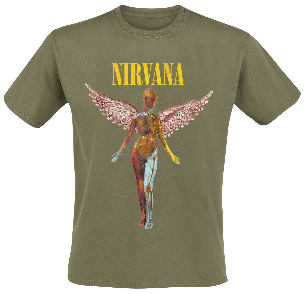 Nirvana T-Shirt Angel S to 3XL for Men green