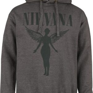 Nirvana Hoodie Angel S to XXL for Men charcoal
