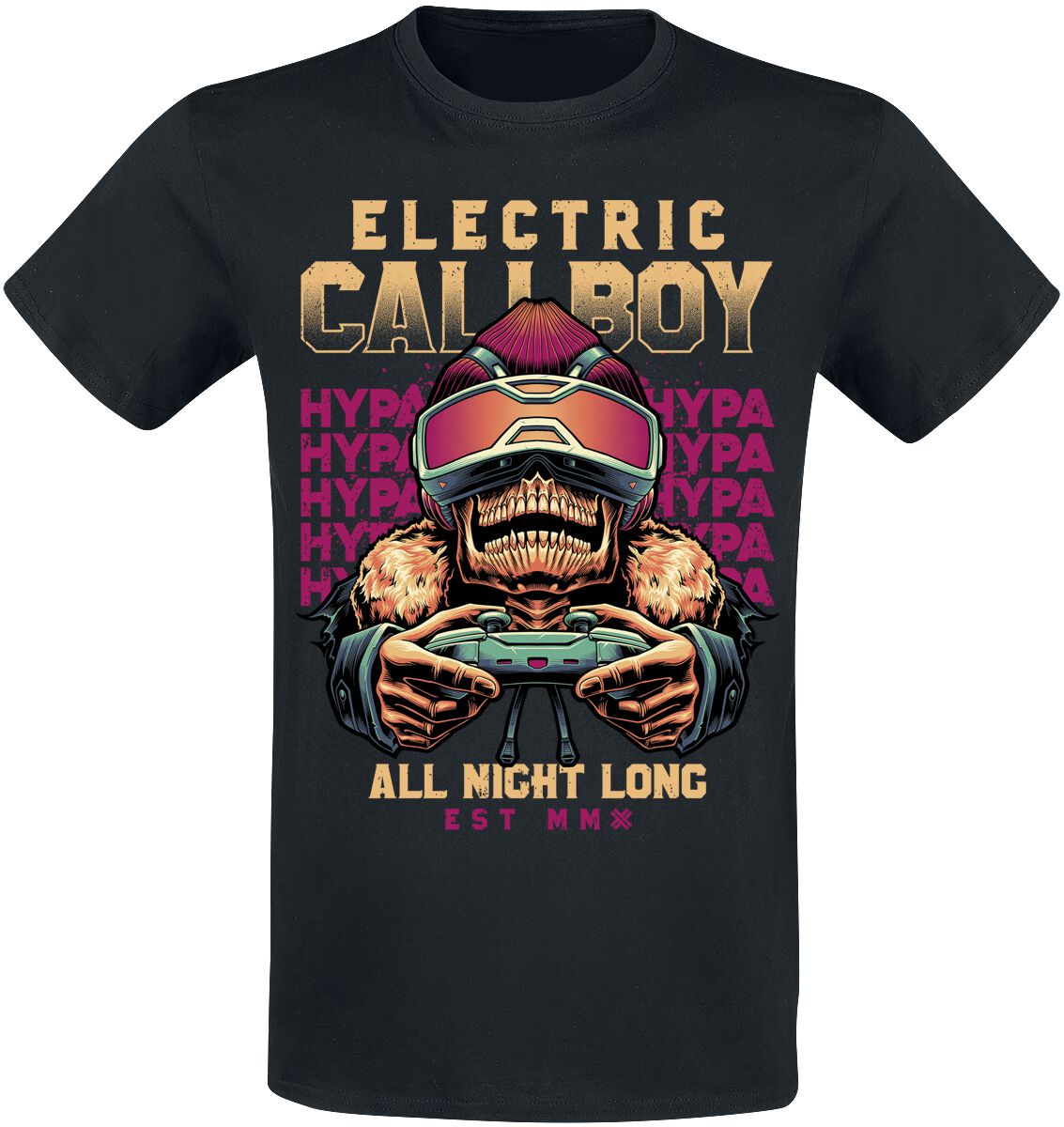 Electric Callboy T-Shirt All Night Long S to 3XL for Men black