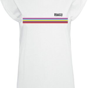 Electric Callboy T-Shirt Stripe XS to XXL for Women white