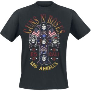 Guns N' Roses T-Shirt Cali 1985 S to 3XL for Men black