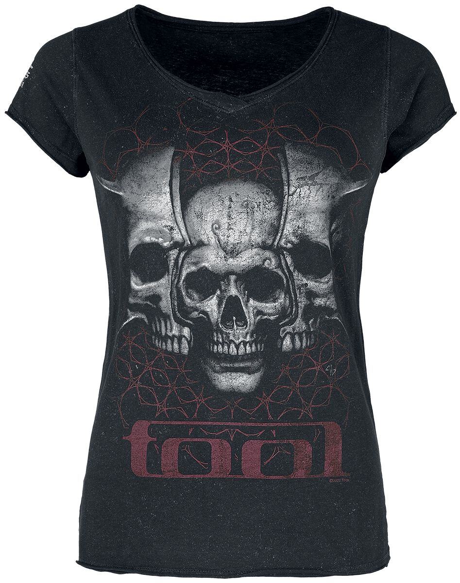 Tool T-Shirt Skull Spikes S to XXL for Women black