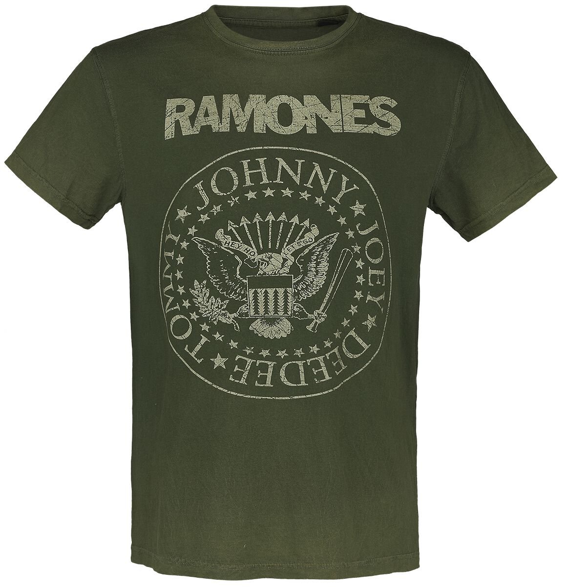 Ramones T-Shirt Crest S to 3XL for Men green