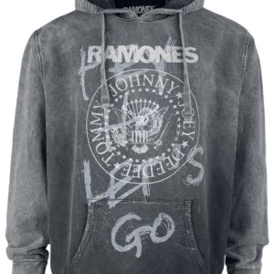 Ramones Hoodie Hey Ho Let's Go S to XXL for Men grey