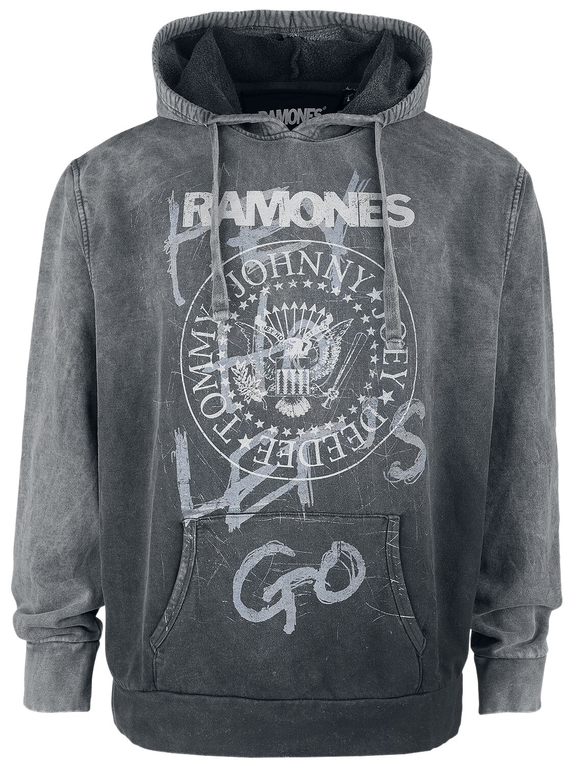 Ramones Hoodie Hey Ho Let's Go S to XXL for Men grey