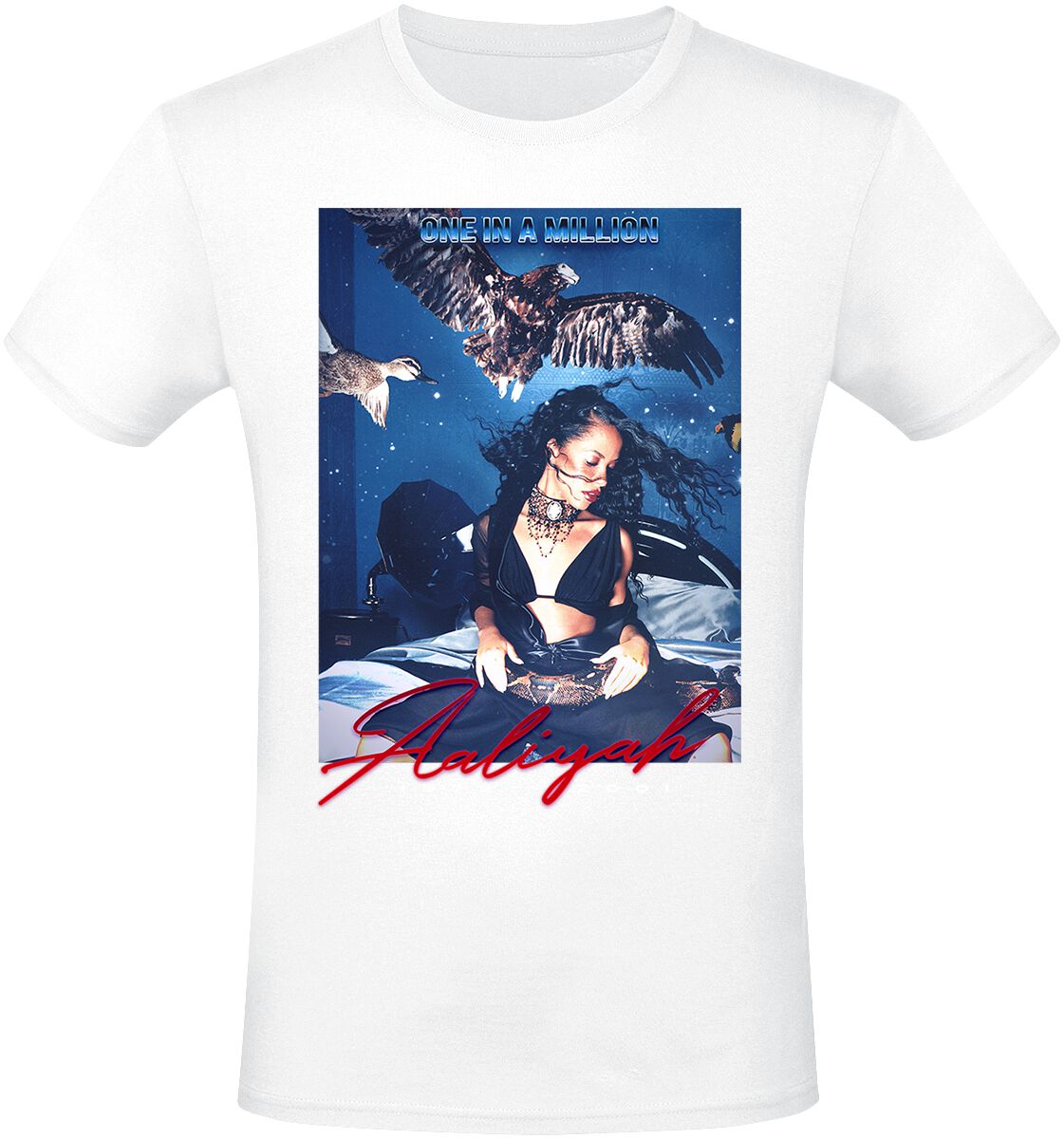 Aaliyah T-Shirt One In A Million M to XL for Men white