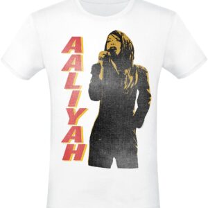 Aaliyah T-Shirt Singing M to XXL for Men white