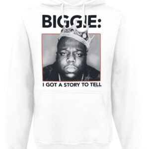 Notorious B.I.G. Hoodie Biggie Crown S to XL for Men white