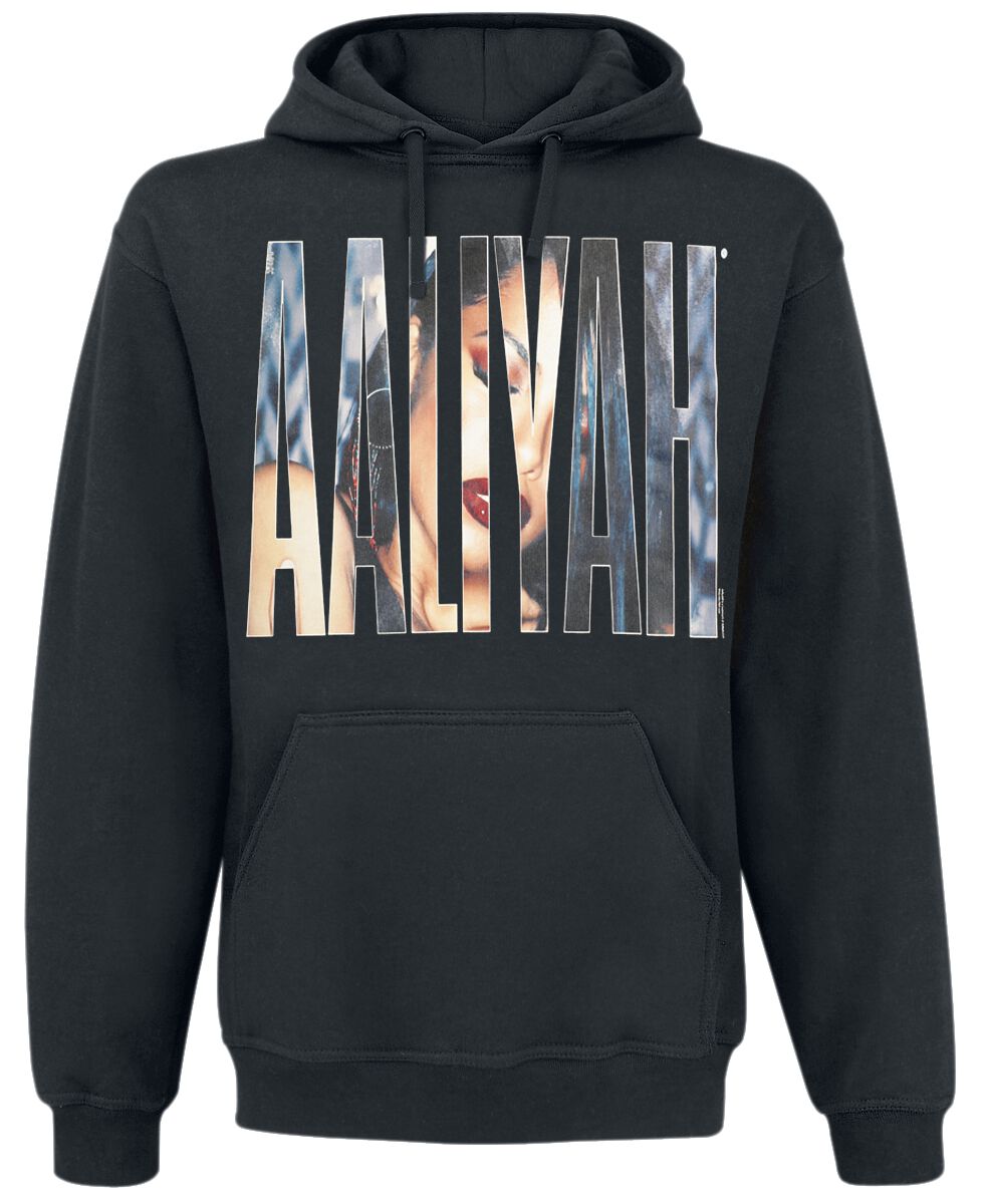 Aaliyah Hoodie Photo Logo S to XL for Men black