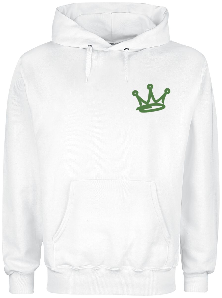 Naughty by Nature Hoodie Graffiti Logo M to L for Men white