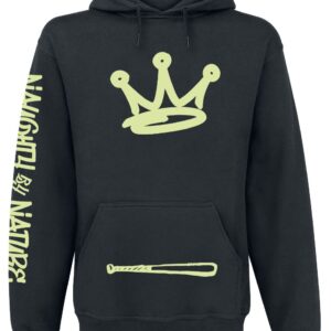 Naughty by Nature Hoodie Graffiti Logo S to L for Men black