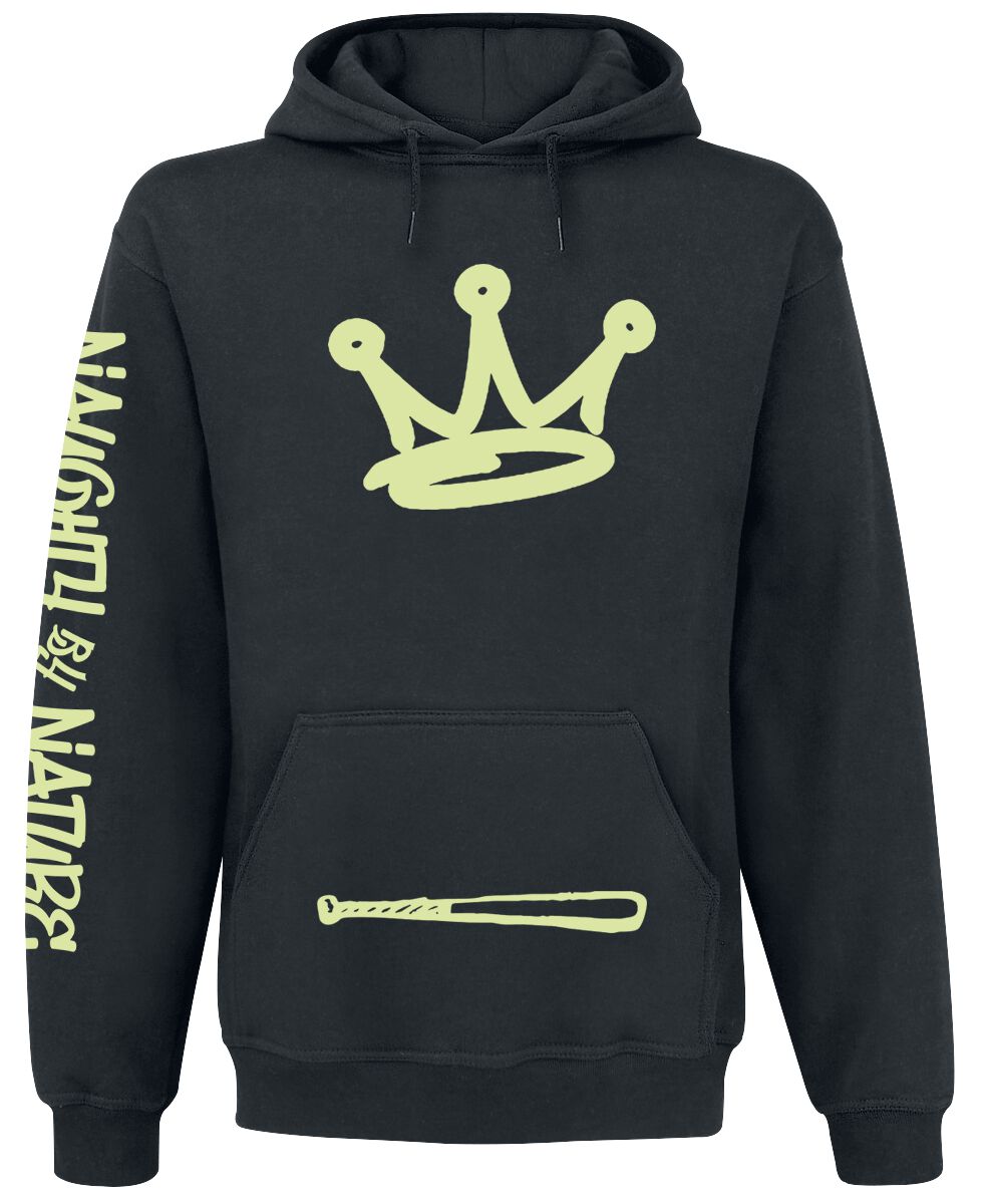 Naughty by Nature Hoodie Graffiti Logo S to L for Men black