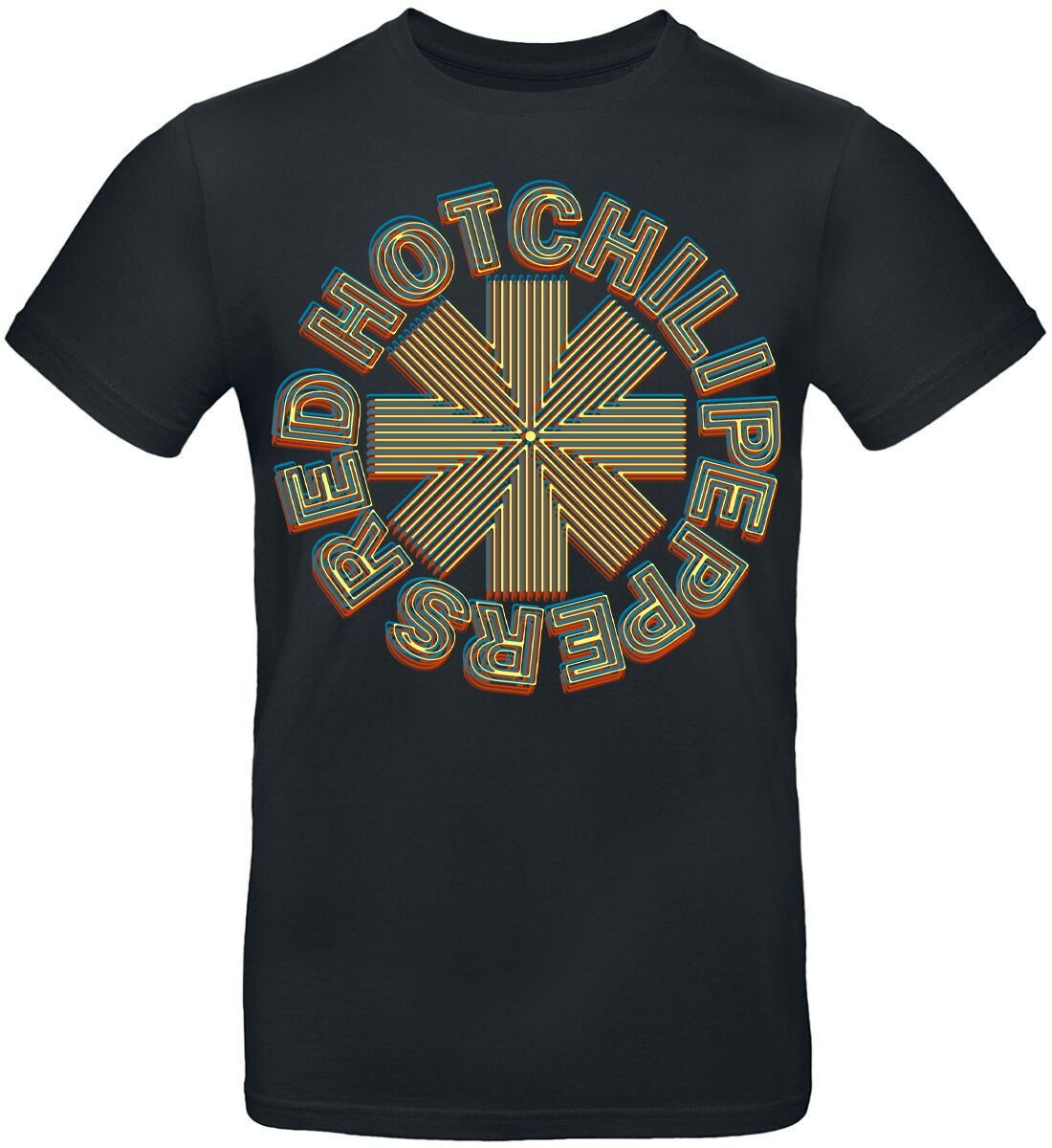 Red Hot Chili Peppers T-Shirt Abstract Logo S to 3XL for Men black