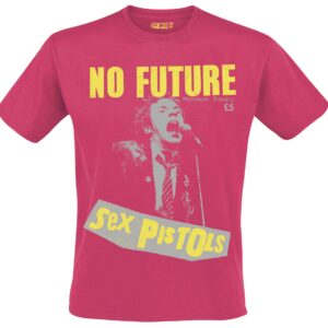 Sex Pistols T-Shirt No Future Live Photo S to XXL for Men pink