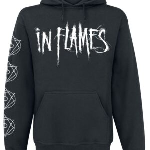 In Flames Hoodie Jesterhead White Raven S to 3XL for Men black