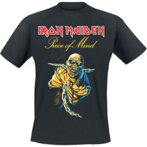 Iron Maiden T-Shirt Piece Of Mind Tracklist S to 3XL for Men black