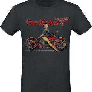Van Halen T-Shirt Pinup Motorcycle S to 3XL for Men black