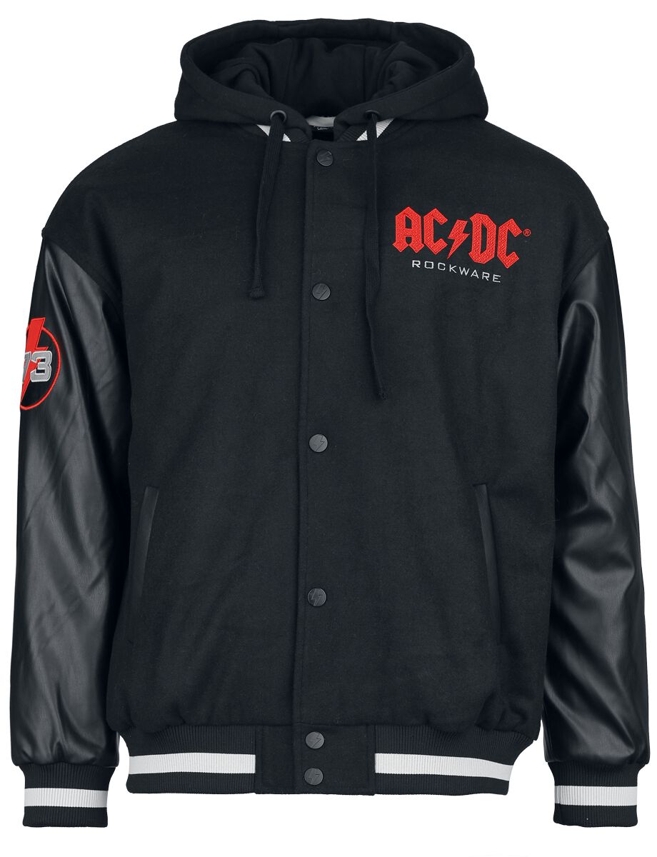 AC/DC Varsity Jacket EMP Signature Collection L to XXL for Men black-grey