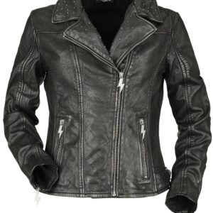AC/DC Leather Jacket EMP Signature Collection L for Women black