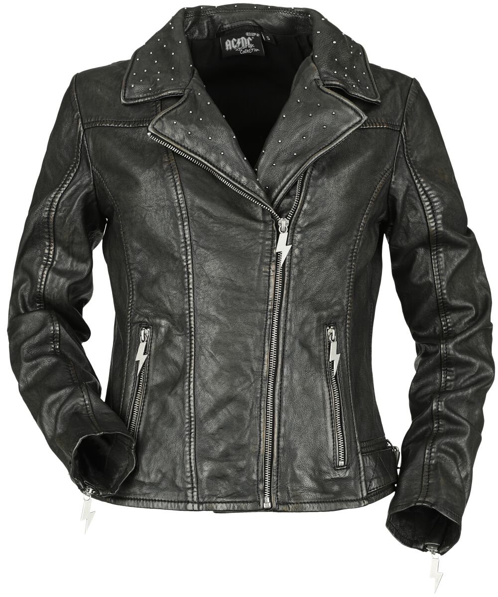 AC/DC Leather Jacket EMP Signature Collection L for Women black