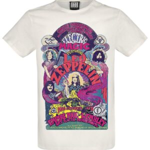 Led Zeppelin T-Shirt Amplified Collection Electric Magic XS to XXL for Men off white
