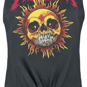 Metallica Top Amplified Collection Neon Sun S to XL for Women charcoal