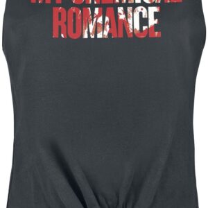 My Chemical Romance Top Amplified Collection Blood Spatter S to XL for Women charcoal