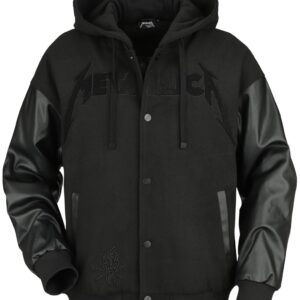 Metallica Varsity Jacket EMP Signature Collection L to XL for Men black