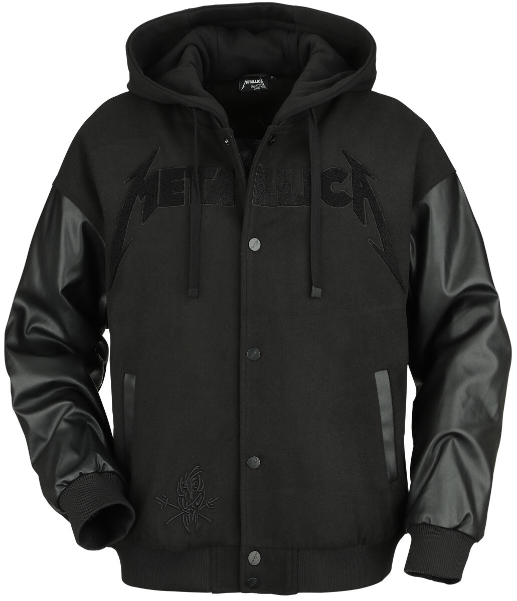 Metallica Varsity Jacket EMP Signature Collection L to XL for Men black