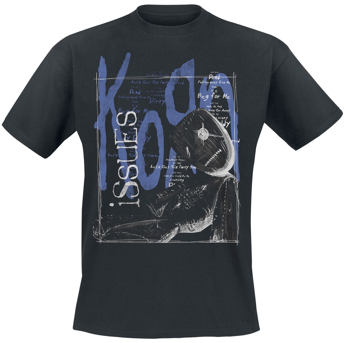 Korn T-Shirt Issues Tracklist in a Box S to XXL for Men black