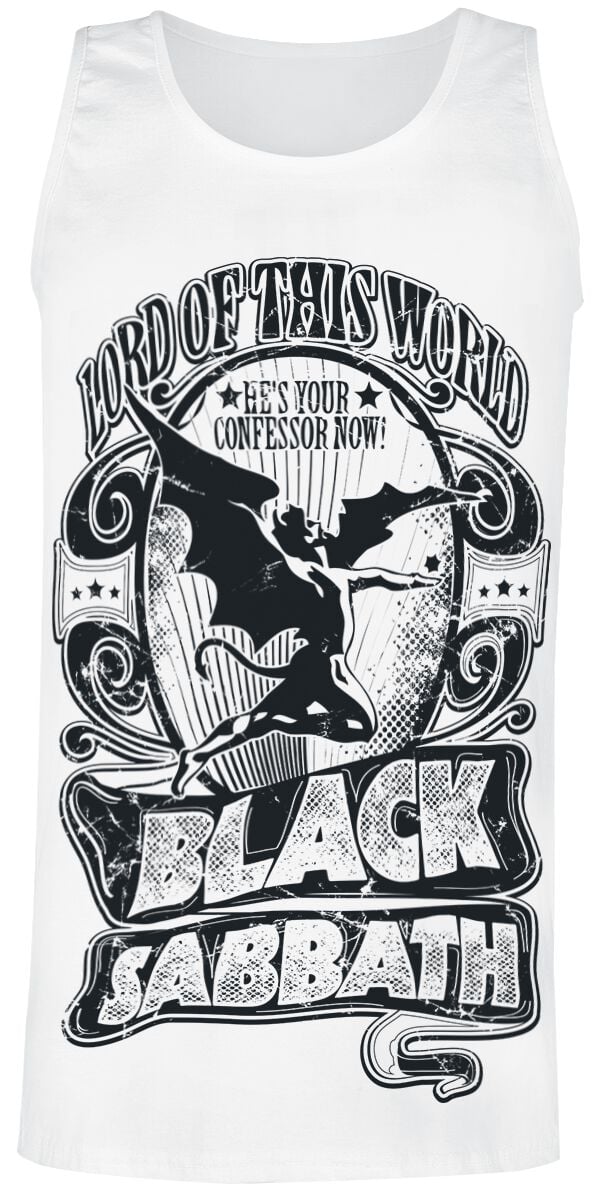 Black Sabbath Tanktop Lord Of This World S to XXL for Men white