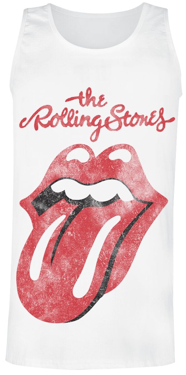 The Rolling Stones Tanktop Classic Tongue S to L for Men white