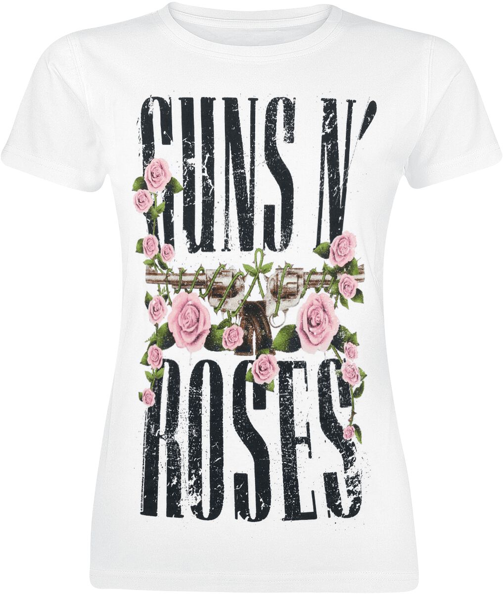 Guns N' Roses T-Shirt Big Guns S to XXL for Women white