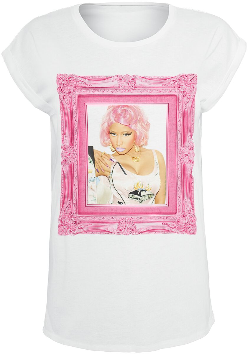 Nicki Minaj T-Shirt Pink Baroque Frame S to XXL for Women white